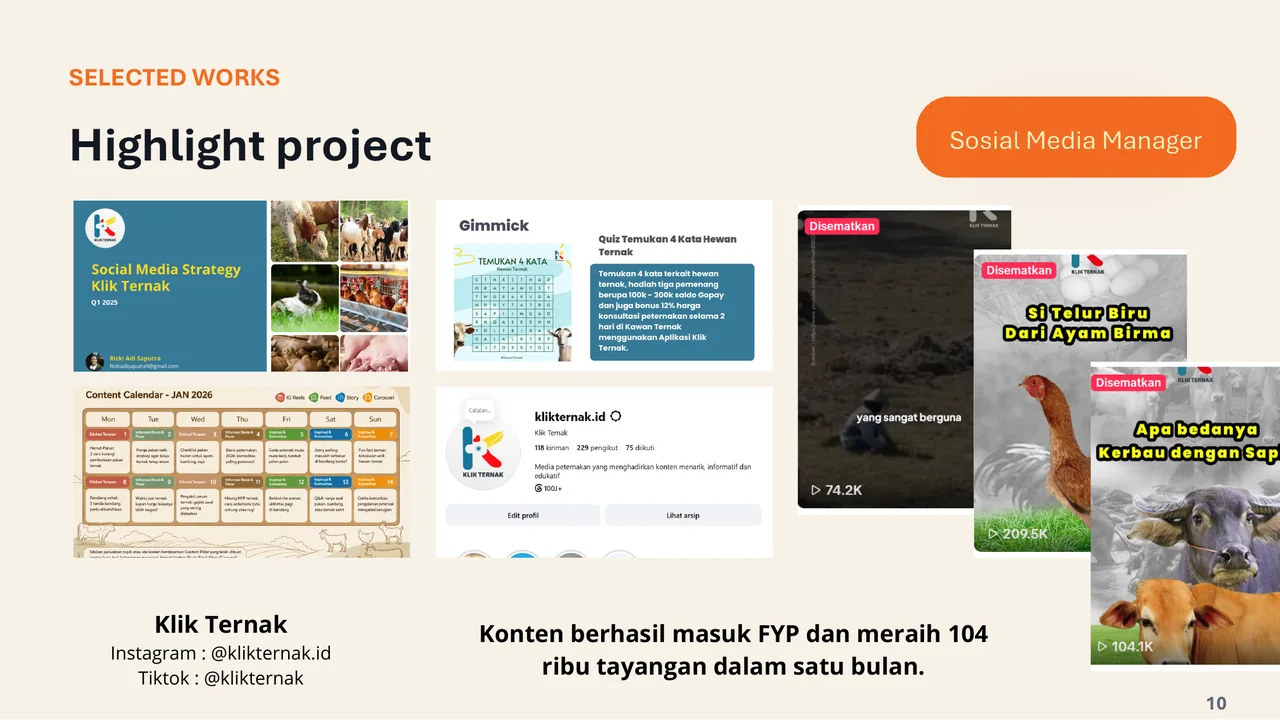 Klik Ternak — selected work